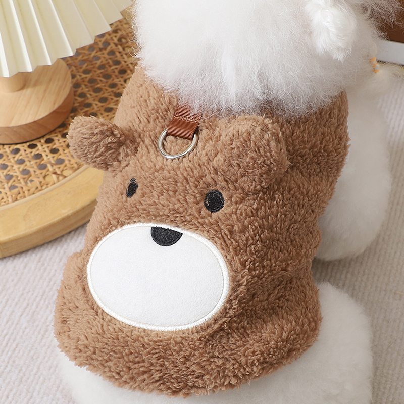 小狗狗衣服可牵引两脚衣