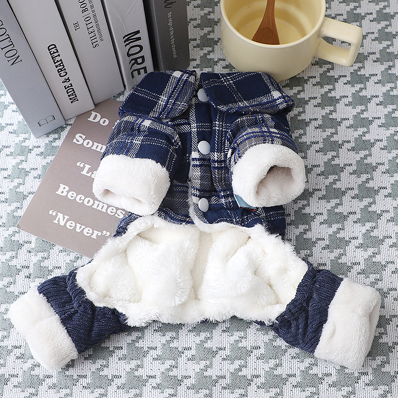 狗狗衣服2025新款冬装小狗冬天保暖加厚小型犬帅气棉服防脏四脚衣