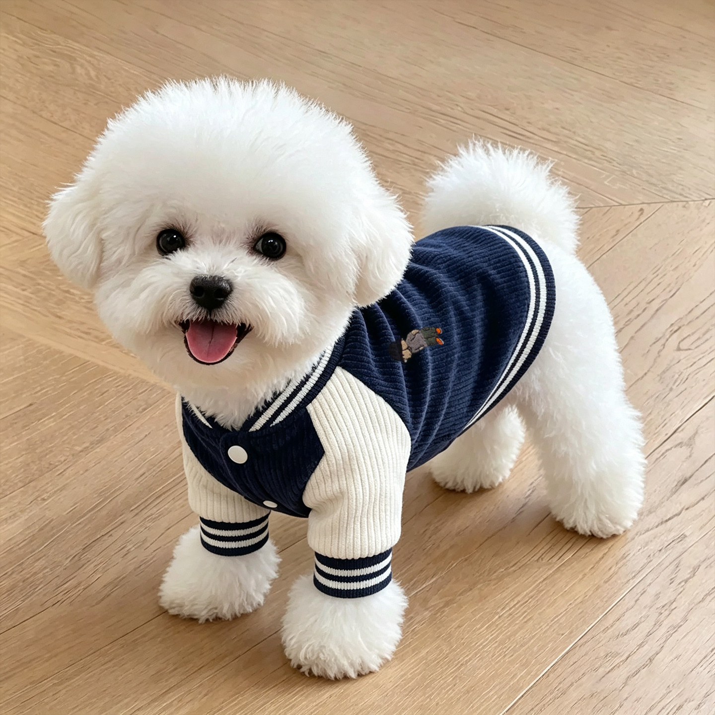 狗狗衣服比熊秋款小奶狗泰迪高颜值秋天小狗防掉毛小型犬圆领卫衣