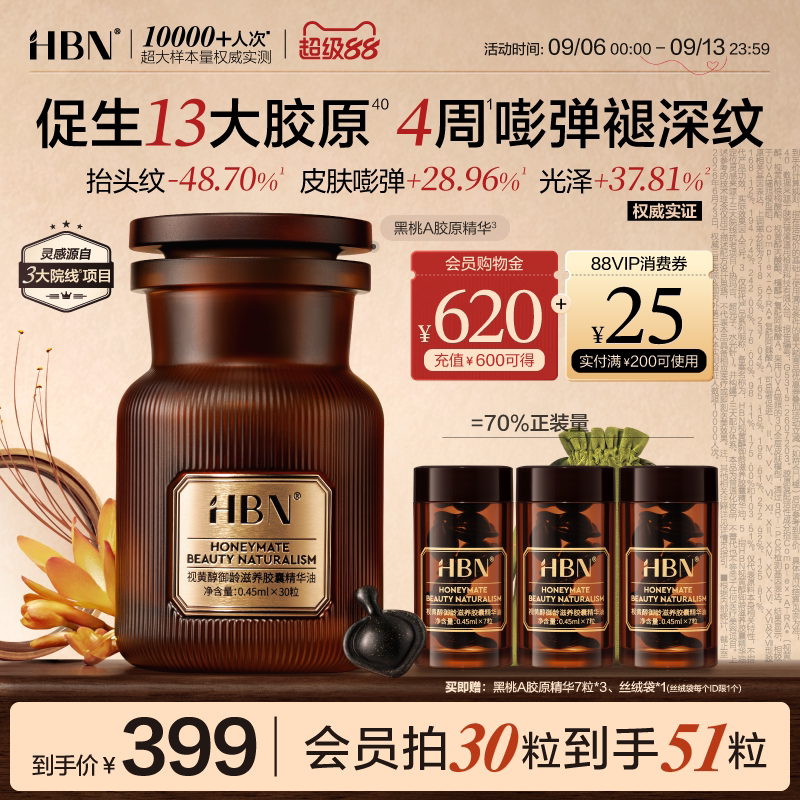【重磅新品】HBN黑桃A胶原蛋白次抛精华视黄醇超A醇淡纹紧致图片