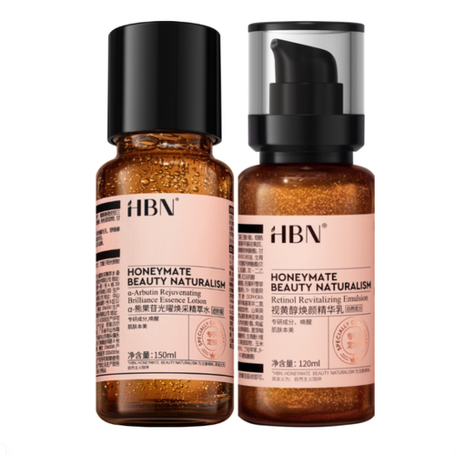 【新品测评】8月HBN早C晚A水乳套装