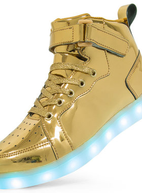 LEDLightUpShoes高帮男女童闪烁