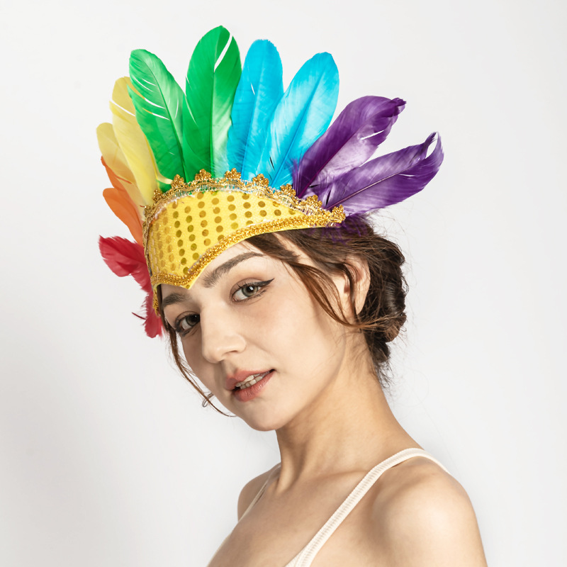 Featherhairheadband万圣节印度