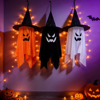 HalloweenGlowingWizardHatGhost