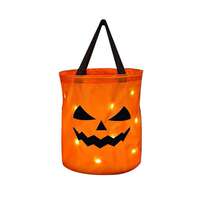 Halloween LED Glowing Pumpkin Candy Bag 发光南瓜手提糖果袋 thumbnail 8