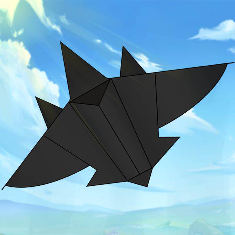 风筝自动收线器黑色战斗机风筝儿童线盘带线网红微风易飞小孩卡通