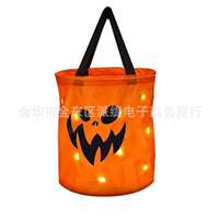 Halloween LED Glowing Pumpkin Candy Bag 发光南瓜手提糖果袋 thumbnail 4