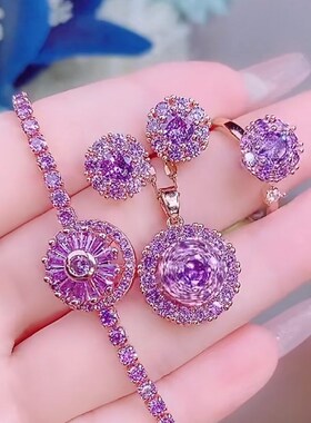 法式新款时来运转项链女戒指耳环