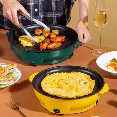 一体式迷你外卖电烤炉 家用便捷不粘电炒锅 礼品烤肉炉