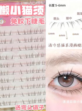 清冷手绘感懒懒小猫须下睫毛~