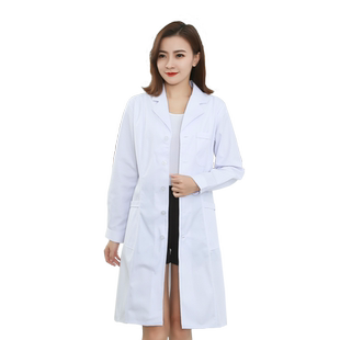 白大褂女长袖医师服医学生护士服白衣医生工作服学生实验室实验服