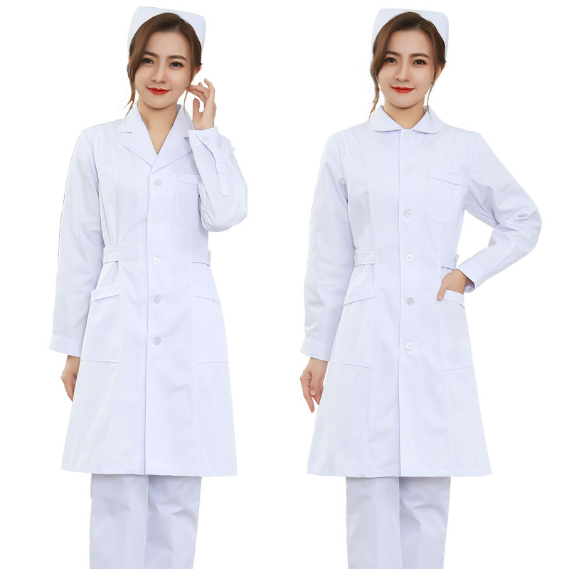 護(hù)士服女款長(zhǎng)袖秋冬季短袖立領(lǐng)娃娃領(lǐng)圓領(lǐng)白大褂衣一整套裝工作服