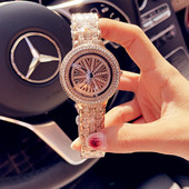 网红款 满钻钢带时来运转石英表防水潮流腕表 手表女士时尚 新款 正品