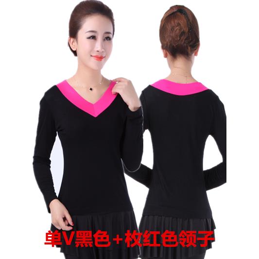 新款广场舞蹈服 短袖单件长袖上衣瑜伽服夏秋新款拉丁舞服OV0UmCG