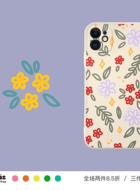 原创设计 可爱小碎花 手机壳 软壳 适用于苹果 iPhone 17/16/15/14/13/12 Pro Max Plus Mini 安卓