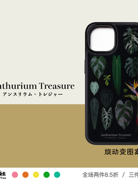 原创设计 花烛植物 ins风 手账拼贴 叶子 动态变化 光栅手机壳 适用苹果 iPhone 17/16/15/14/13 Pro Max