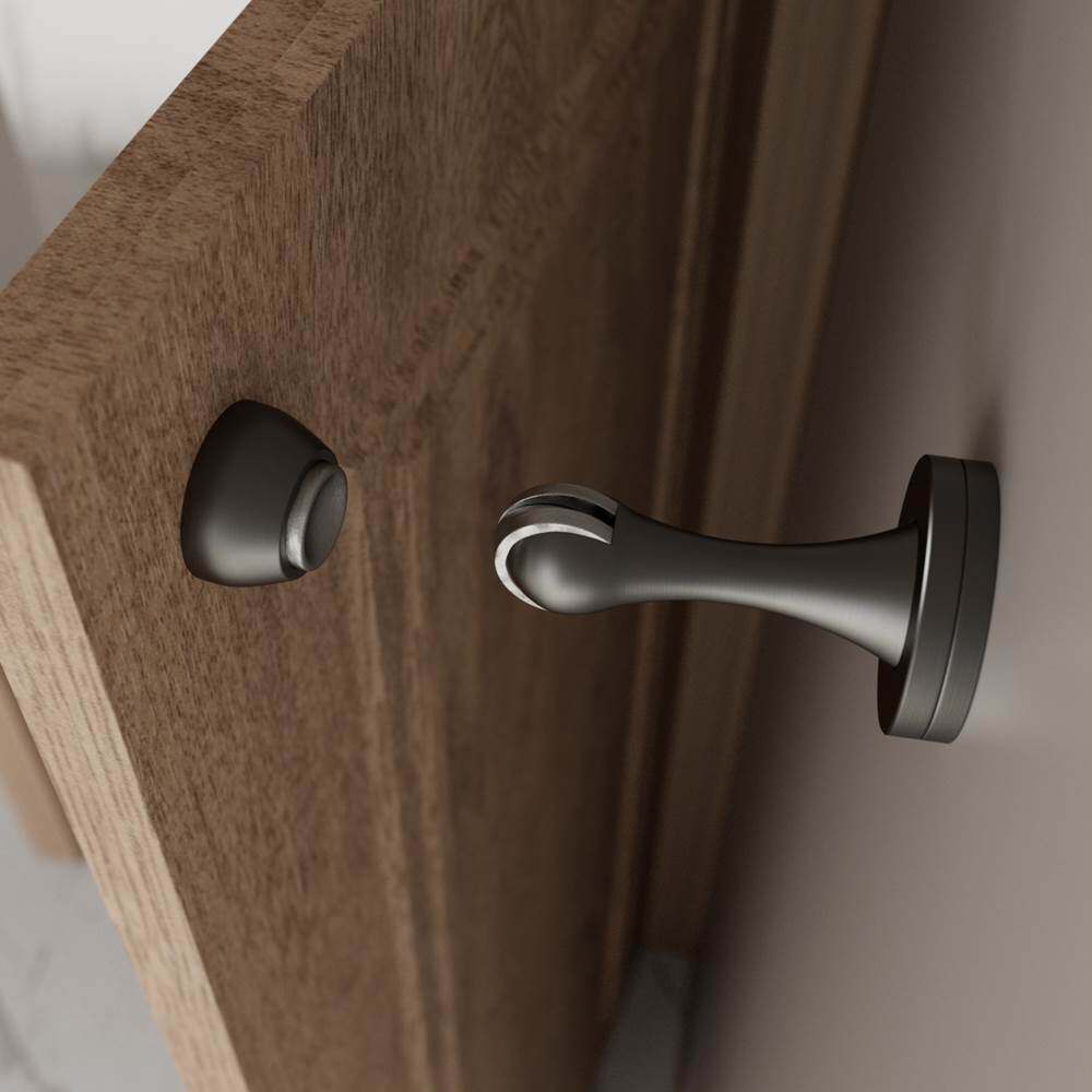 迈豪门吸锌合金黑色室内卧室门吸地吸门碰墙地两用强磁吸门器