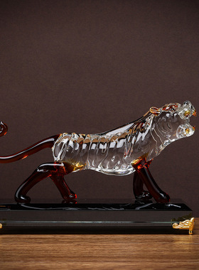 水晶老虎动物摆件2022年新款老虎虎年办公桌摆件客厅装饰工艺品