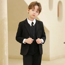 儿童西装套装帅气男童花童礼服钢琴表演出服中大童小男孩西服外套