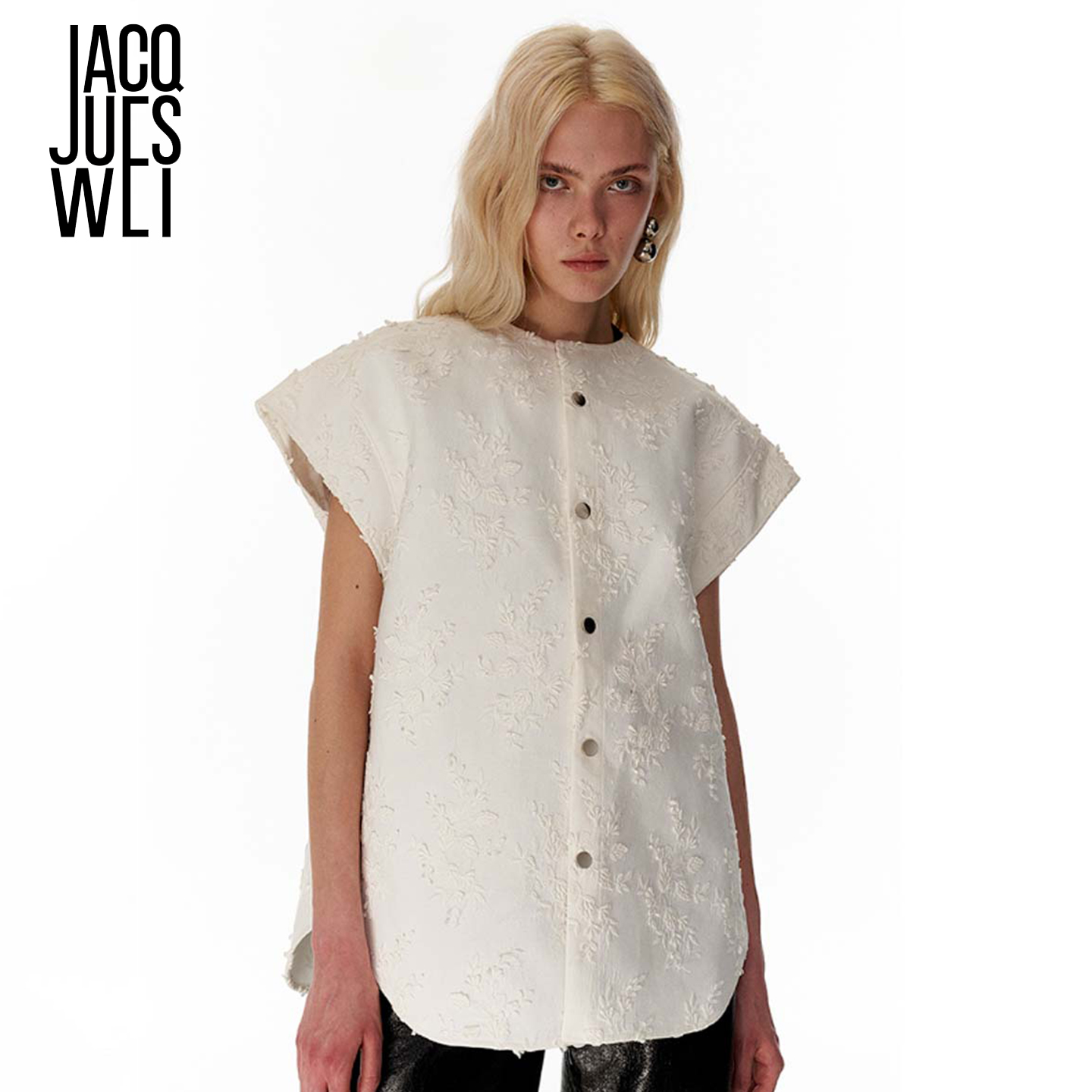 JACQUESWEI立体花肌理外套马甲