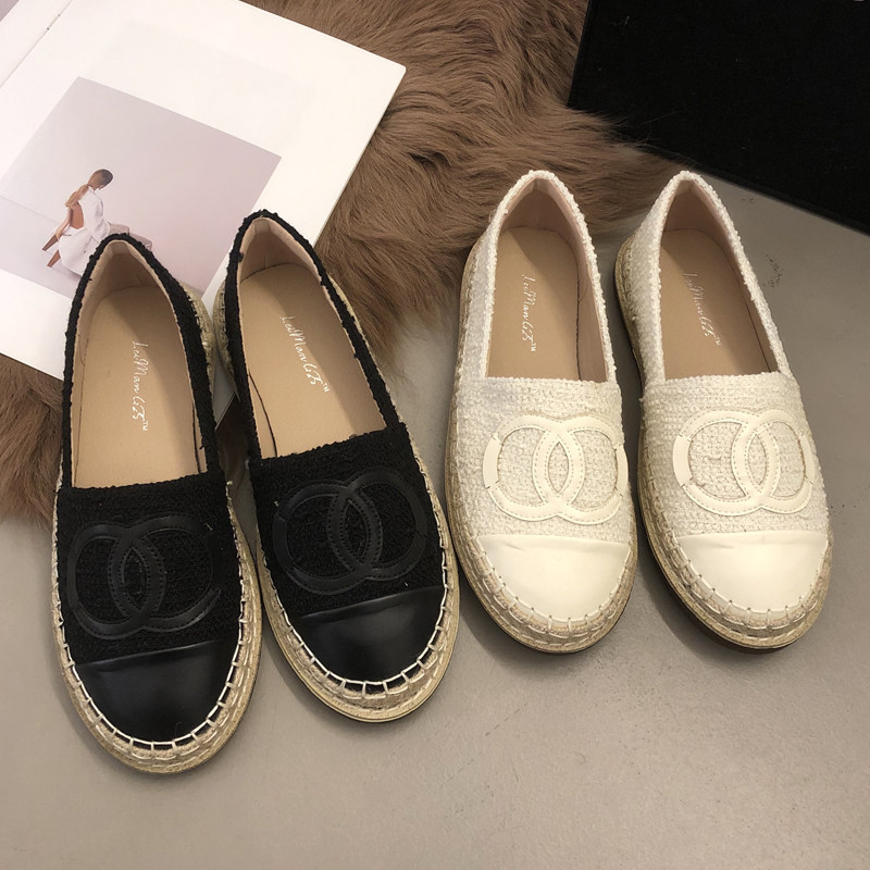 小香风渔夫鞋女厚底2024春夏新款草编一脚蹬乐福鞋懒人平底单鞋女,女鞋,渔夫鞋,淘宝优惠券,粉丝福利购,淘宝优惠卷