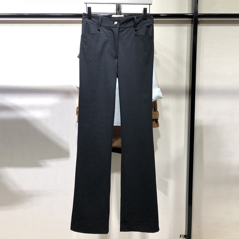 阿瑪施旗舰店官网2020秋冬装新款百搭高腰弹力微喇长裤女装休闲裤