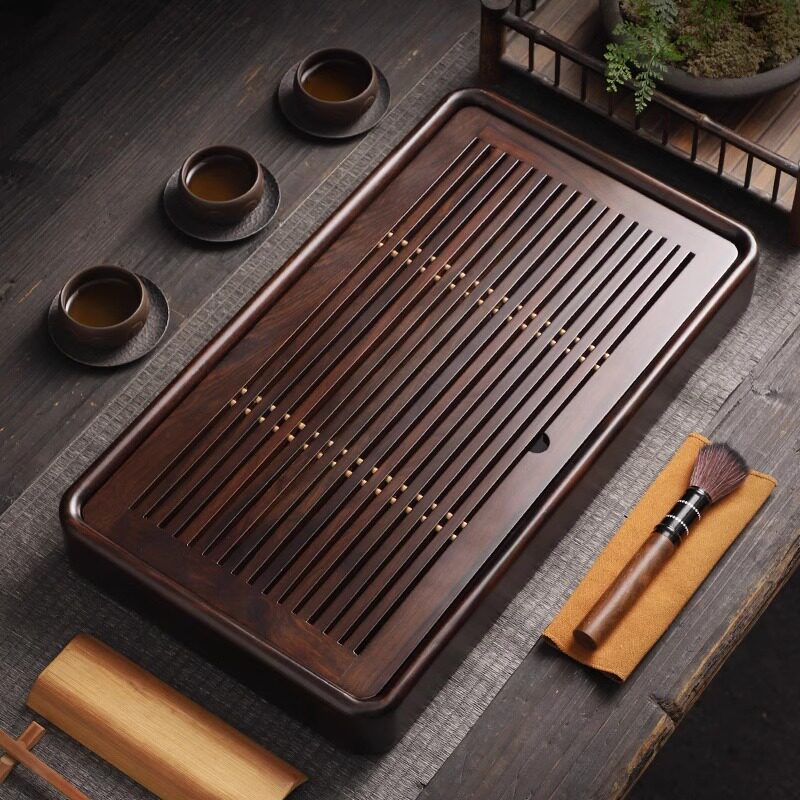 家用黑檀木胡桃实木茶盘茶海小型办公室大号储水式干泡盘托盘,餐饮具,茶盘,淘宝优惠券,粉丝福利购,淘宝优惠卷
