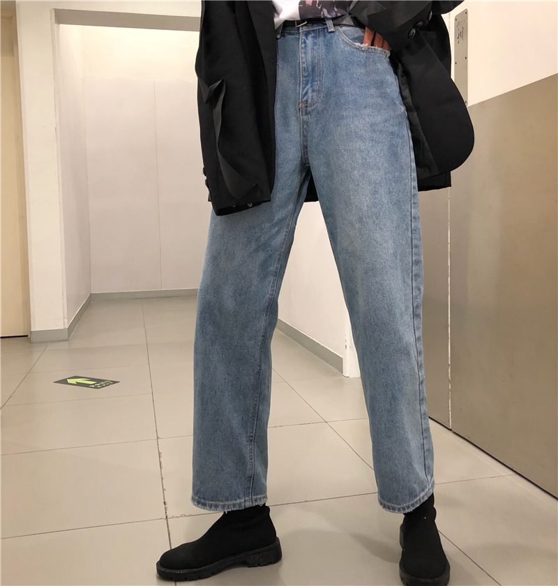 Jeans spring and autumn Easy Straight pants Korean Edition Retro Accor cec trousers Nine points leisure time Wide leg pantsin the Play mode/Anime/Periphery/cos/Board games ,  Cosplay Apparel/Props/Service ,  Cosplay Women  category - from Buy2taobao.com to provide professional Taobao agent buy service