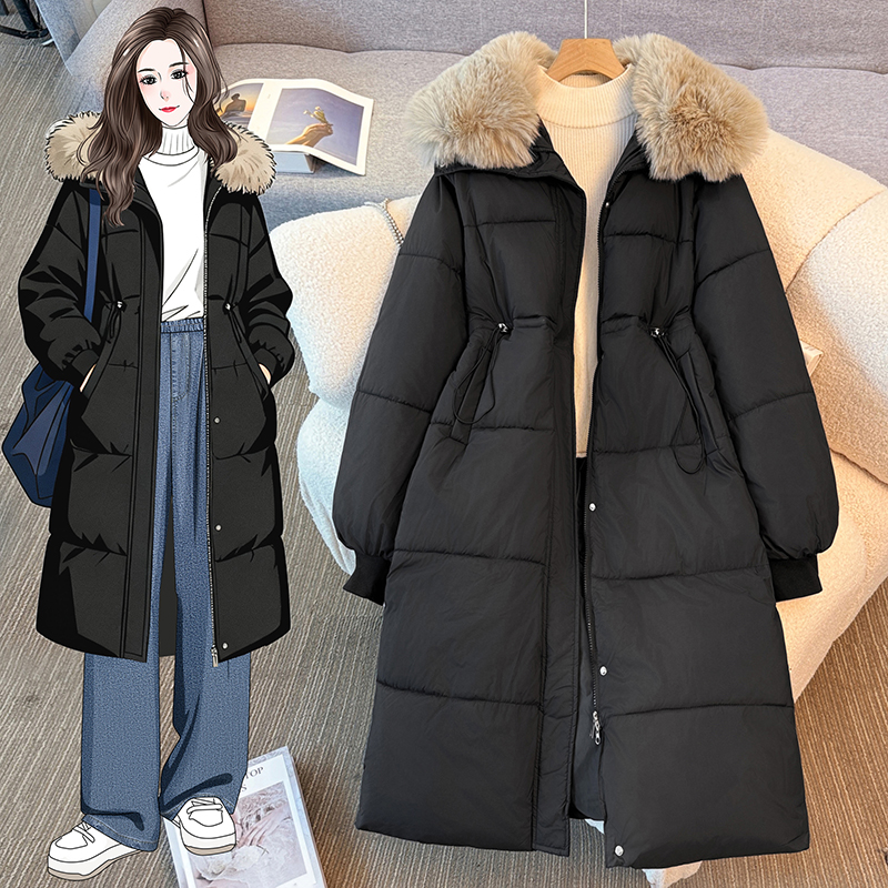 今年流行中长款羽绒棉服女冬季2025新款爆款胖mm加厚棉衣外套棉袄