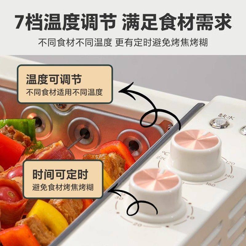 乐串烧烤机电烤全自动电烤炉家用旋转烧烤炉盘烤串机无烟2025新款