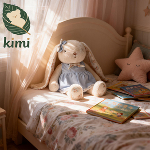 kimi可爱毛绒兔子玩偶长耳朵垂耳兔公仔安抚布娃娃玩具睡觉抱枕女