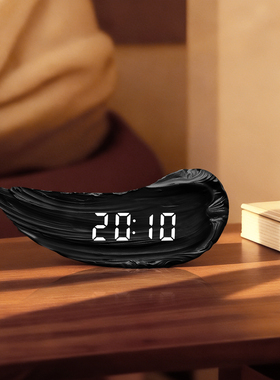 桌面静音轻奢数显电子时钟摆件
