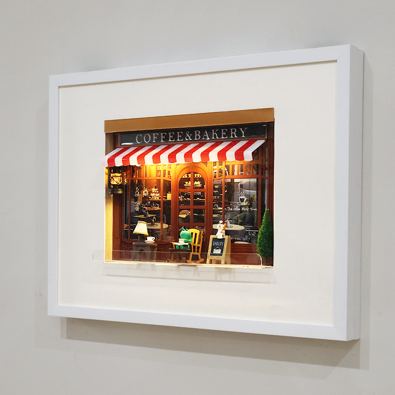 咖啡屋电表箱装饰画遮挡画配电箱电闸弱电箱壁画开关盒遮丑挂画图片