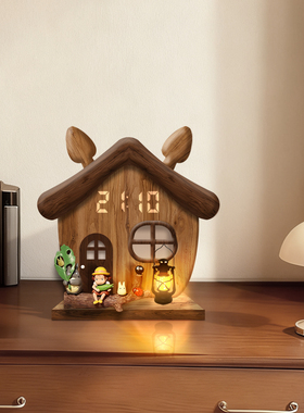 治愈系书桌桌面装饰时钟摆件