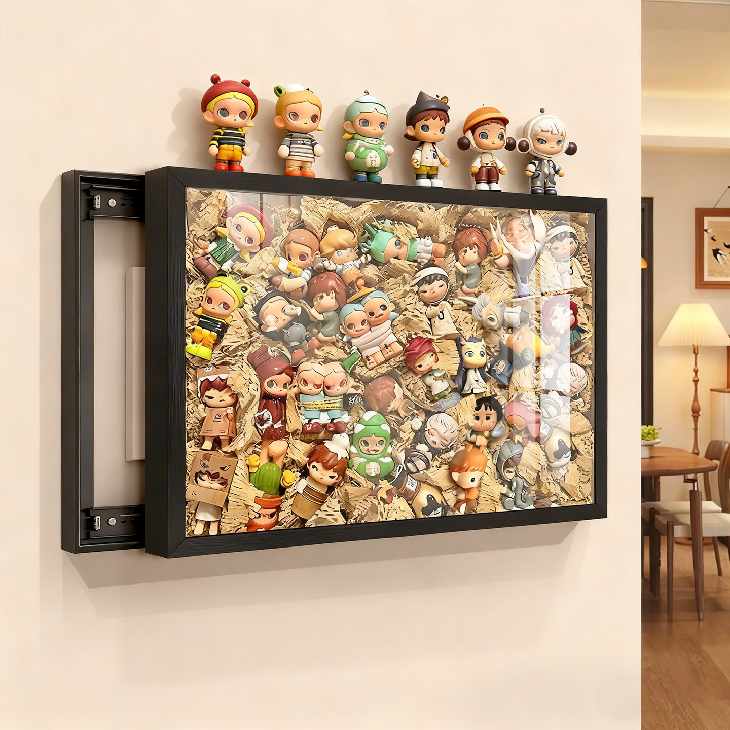 diy盲盒收纳电表箱装饰画配电箱遮挡挂画手办展示架潮玩置物壁画,家居饰品,电表箱装饰画,淘宝优惠券,粉丝福利购,淘宝优惠卷