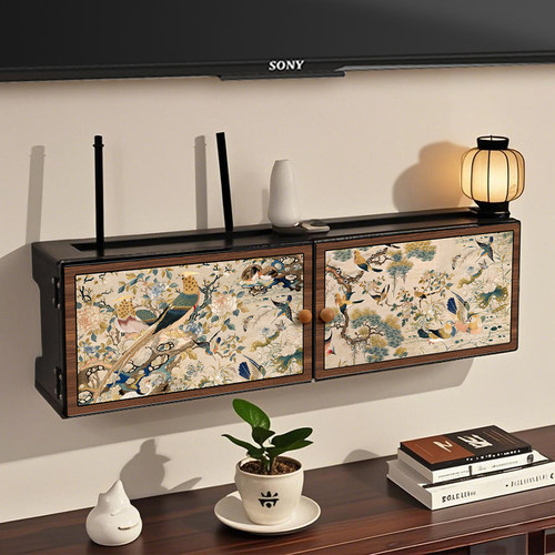 花鸟无线路由器收纳盒