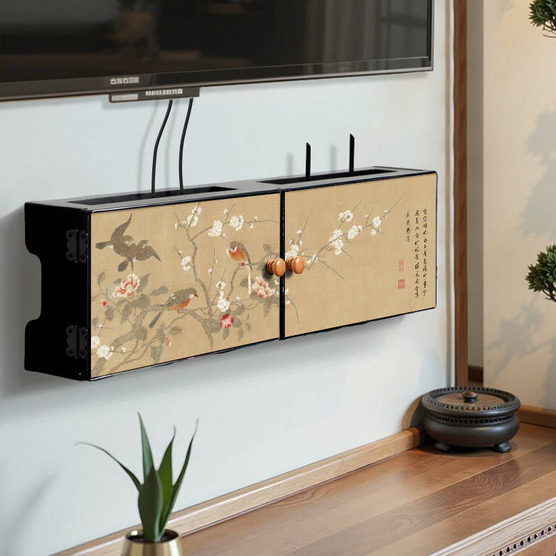 新中式无线路由器收纳盒