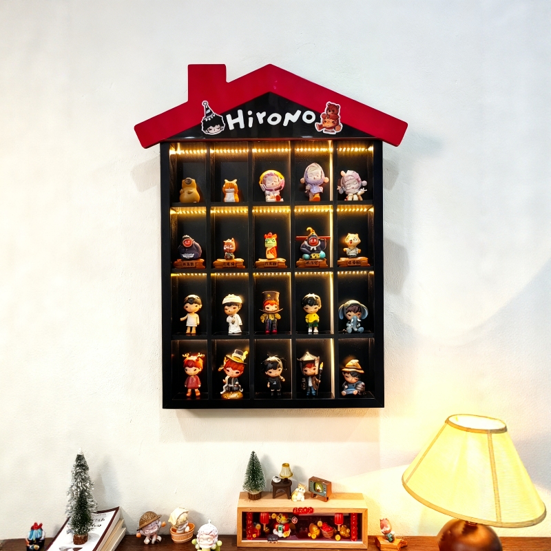 创意氛围灯盲盒收纳装饰柜上墙