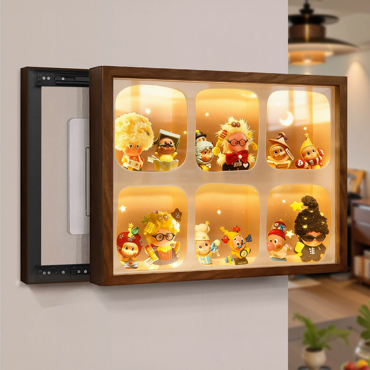 收纳盲盒电表箱盒遮挡挂画带灯2026新款配电箱装饰画推拉式遮丑画,家居饰品,电表箱装饰画,淘宝优惠券,粉丝福利购,淘宝优惠卷