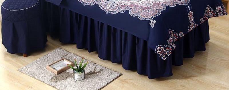 Jin Yuxin làm đẹp bao gồm bốn bộ giường massage cơ thể đặc biệt bao gồm bộ giường làm đẹp thẩm mỹ giường phong cách châu Âu - Trang bị tấm khăn trải giường spa cao cấp