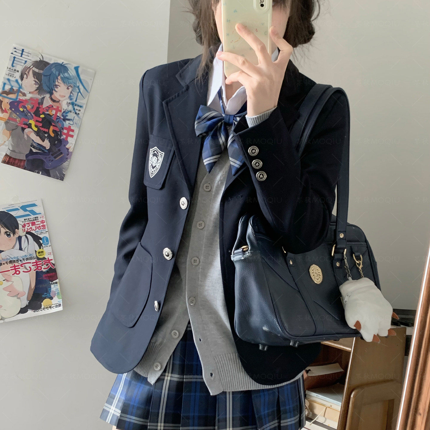 墨秋JK制服波塞冬收腰款西装日系学院风秋季外套原创设计新款上衣