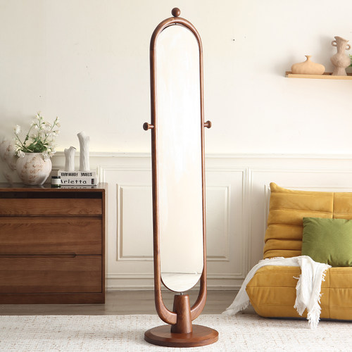 轻奢高级感卧室家用穿衣镜挂衣架