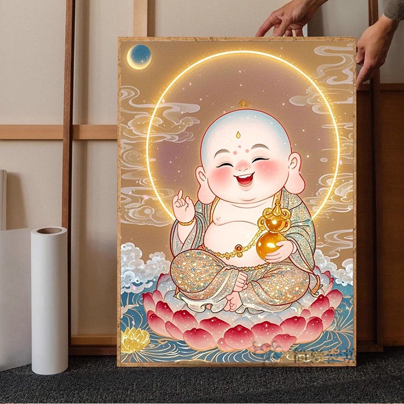 高端十字绣满绣2026新款中国风弥勒佛简单diy自制刺绣钻石画满钻