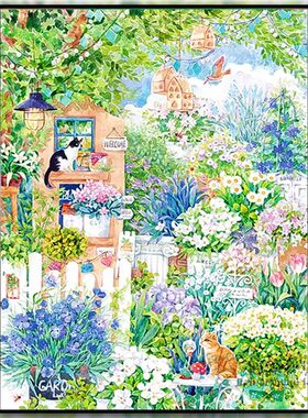 十字绣2026新款治愈系猫与夏唯美风景刺绣手工满绣礼物钻石画满钻