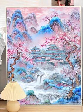 古风山水桃花源记十字绣2026新款线绣刺绣diy手工礼物钻石画满钻