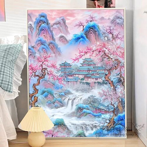 古风山水桃花源记十字绣2026新款线绣刺绣diy手工礼物钻石画满钻