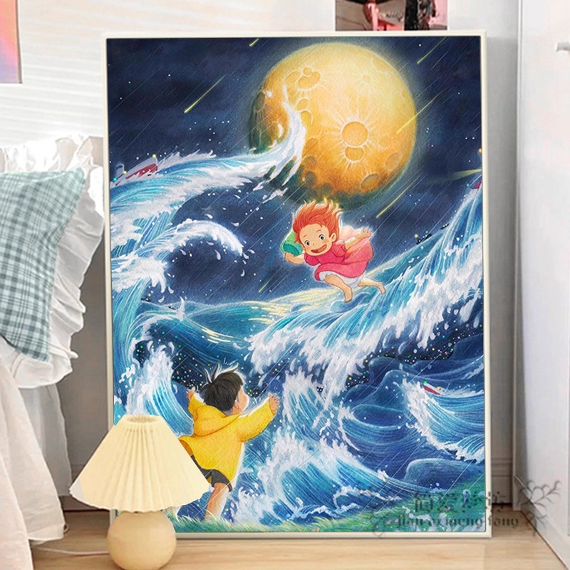 2026新款十字绣套件卡通动漫波妞宗介简单手工自制刺绣钻石画满钻