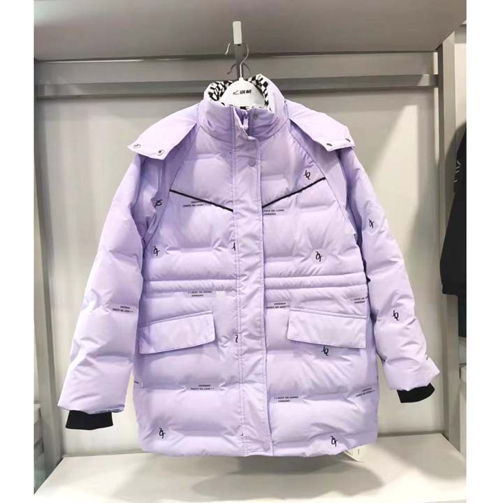 剑桥童装女童中长款羽绒服外套