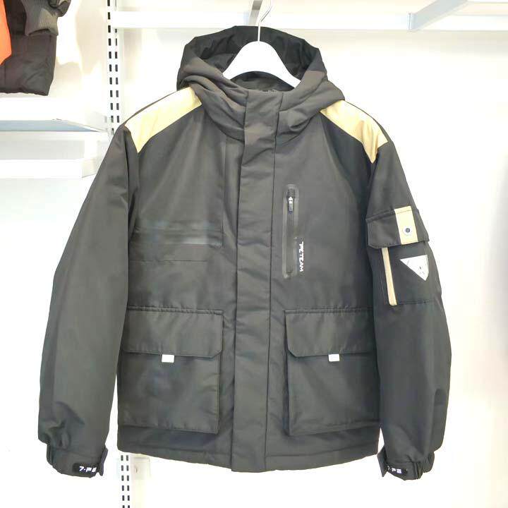 七波辉男童中长款加厚派克羽绒服