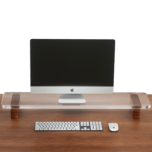 桌面台式电脑显示器增高架透明亚克力桌面支架办公桌书桌收纳扩容简约支架笔记本电脑垫高支架屏幕升高架子